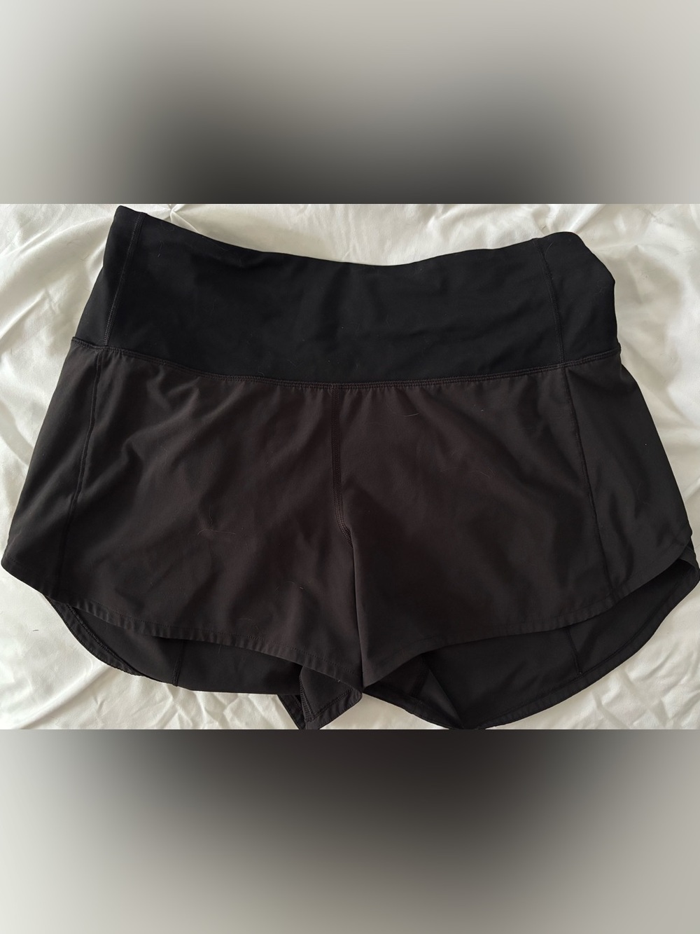 Lululemon Black Speed Up Lined Running Shorts SZ M Athletic